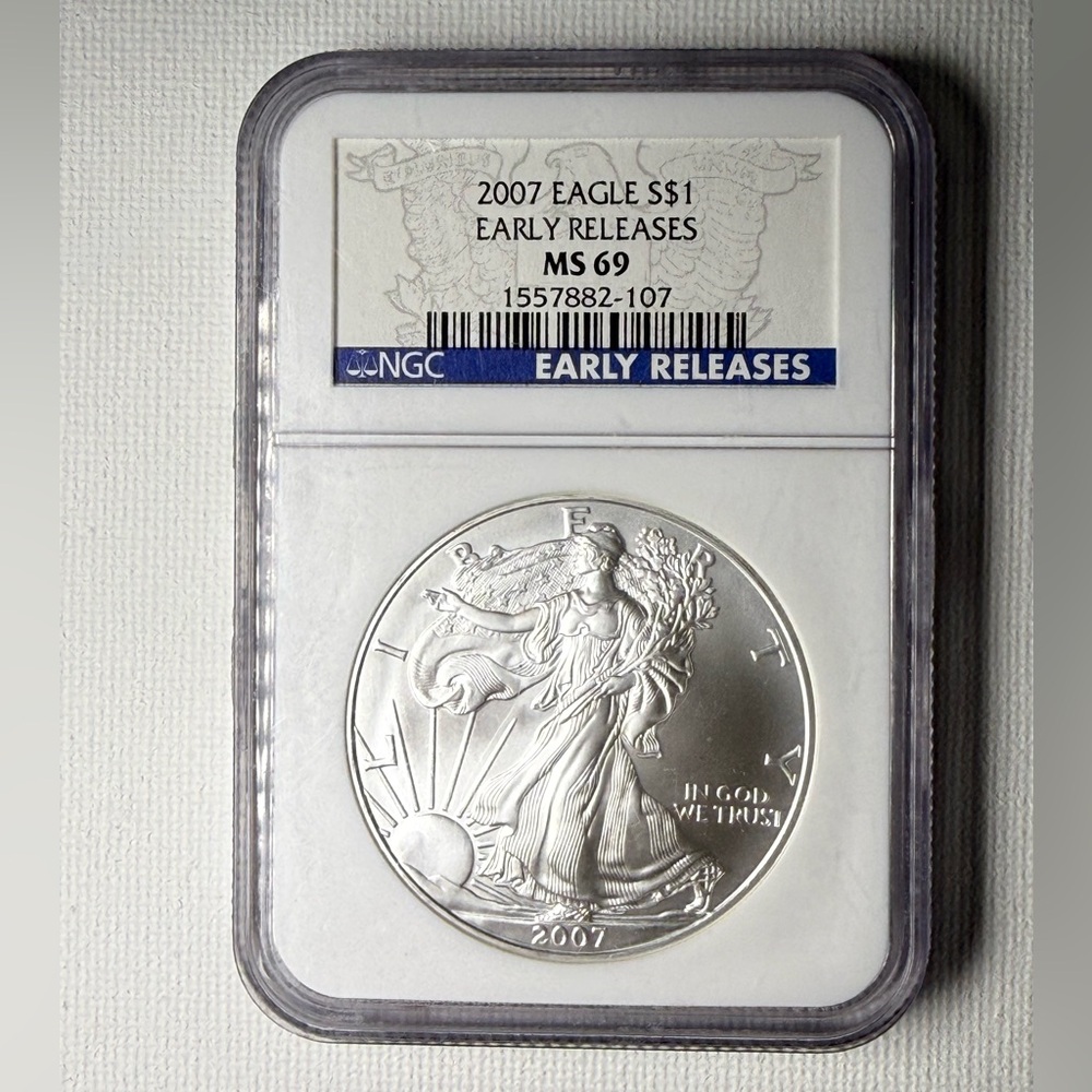 2007 American Silver Eagle $1 NGC MS69 Early Releases